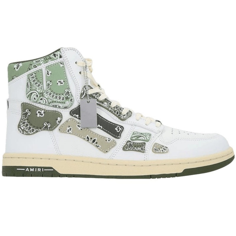 Amiri Amiri Bandana Skel Top High Top Olive Green Sneakers — buy online at Garment Vault