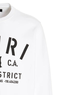 Amiri Stencil Logo White Sweatshirt M