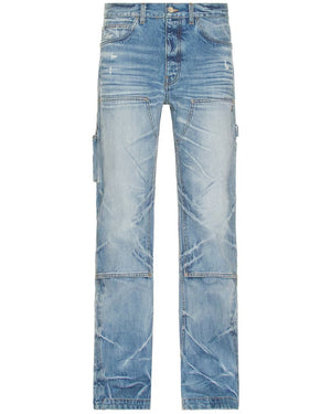 Amiri Straight Fit Carpenter Faded Indigo Blue Jeans W31 L32 / 32L