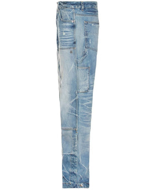 Amiri Straight Fit Carpenter Faded Indigo Blue Jeans W31 L32 / 32L