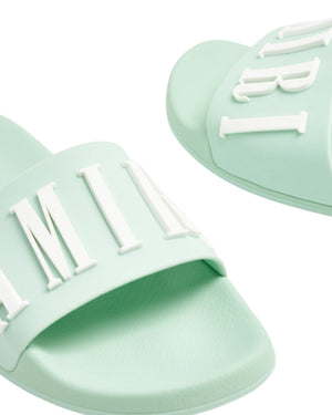 Amiri Sage Green Pool Sliders UK 4
