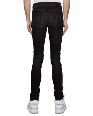 Amiri Slim Fit Distressed Amiri Logo Aged Black Denim Jeans W31 L32 / 32L