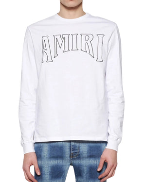 Amiri Sun Logo Long Sleeve White T-Shirt S