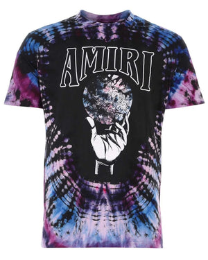 Amiri Crystal Ball SS Logo Tie-Dye Purple T-Shirt S