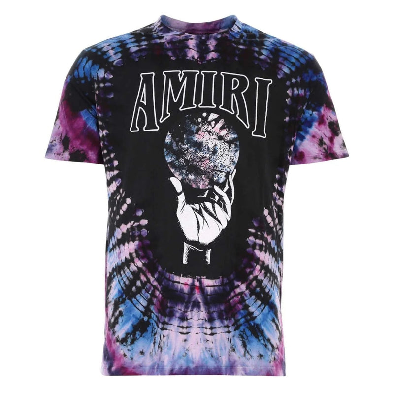 Amiri Amiri Crystal Ball Ss Logo Tie Dye Purple T Shirt — buy online at Garment Vault