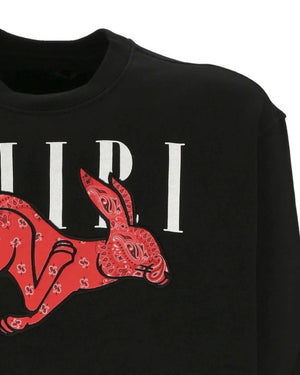 Amiri Cny Rabbit Logo Black Sweatshirt S