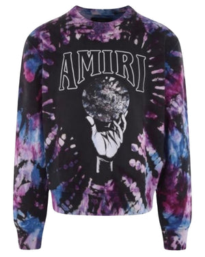 Amiri Crystal Ball Tie-Dye Purple Sweatshirt S