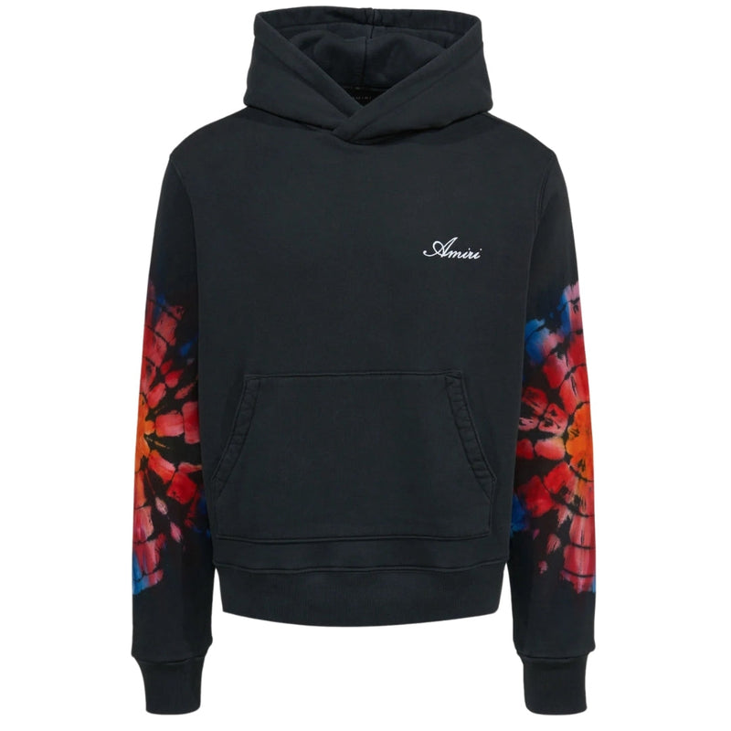 Amiri Amiri Spot Tie Dye Sleeves Black Hoodie — buy online at Garment Vault