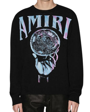 Amiri Crystal Ball Design Black Knitted Jumper M