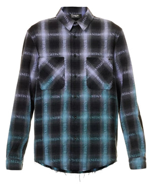 Amiri Long Sleeve Plaid Purple Shirt S