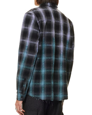 Amiri Long Sleeve Plaid Purple Shirt S