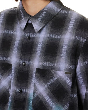 Amiri Long Sleeve Plaid Purple Shirt S