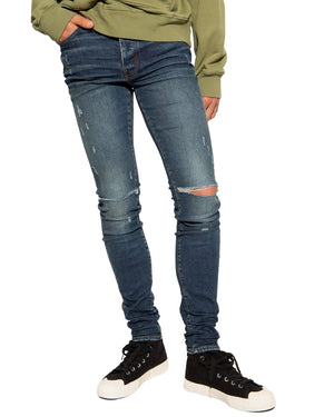 Amiri Slim Fit Slash Deep Classic Blue Denim Jeans W30 L32 / 32L