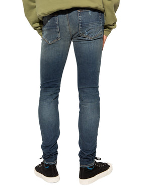 Amiri Slim Fit Slash Deep Classic Blue Denim Jeans W30 L32 / 32L