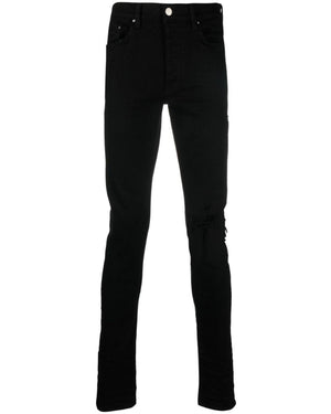 Amiri Slim Fit Broken Ripped Black Denim Jeans W30 L32 / 32L