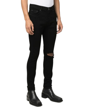 Amiri Slim Fit Broken Ripped Black Denim Jeans W30 L32 / 32L