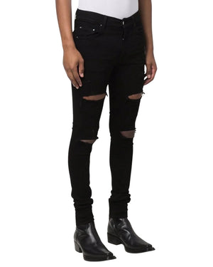 Amiri Slim Fit Thrasher Plus Black Denim Jeans - Style Centre Wholesale