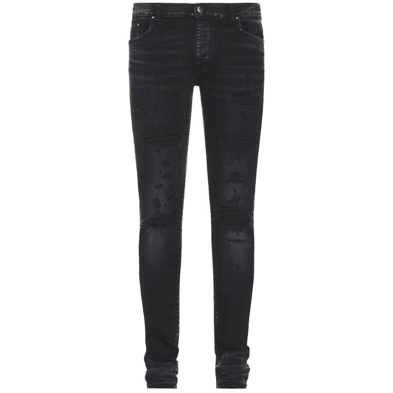 Amiri Amiri Slim Fit Thrasher Plus Aged Black Denim Jeans — buy online at Garment Vault