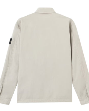 Stone Island Stretch Cotton Paracadute Pearl Grey Overshirt