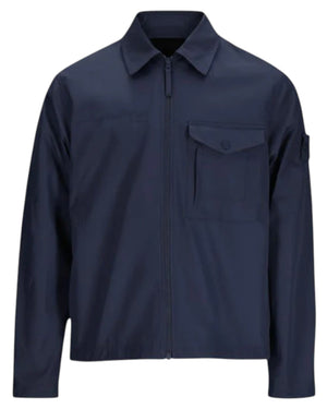 Stone Island All Weather Cotton Canvas Ghost Navy Overhsirt