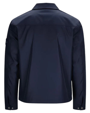 Stone Island All Weather Cotton Canvas Ghost Navy Overhsirt