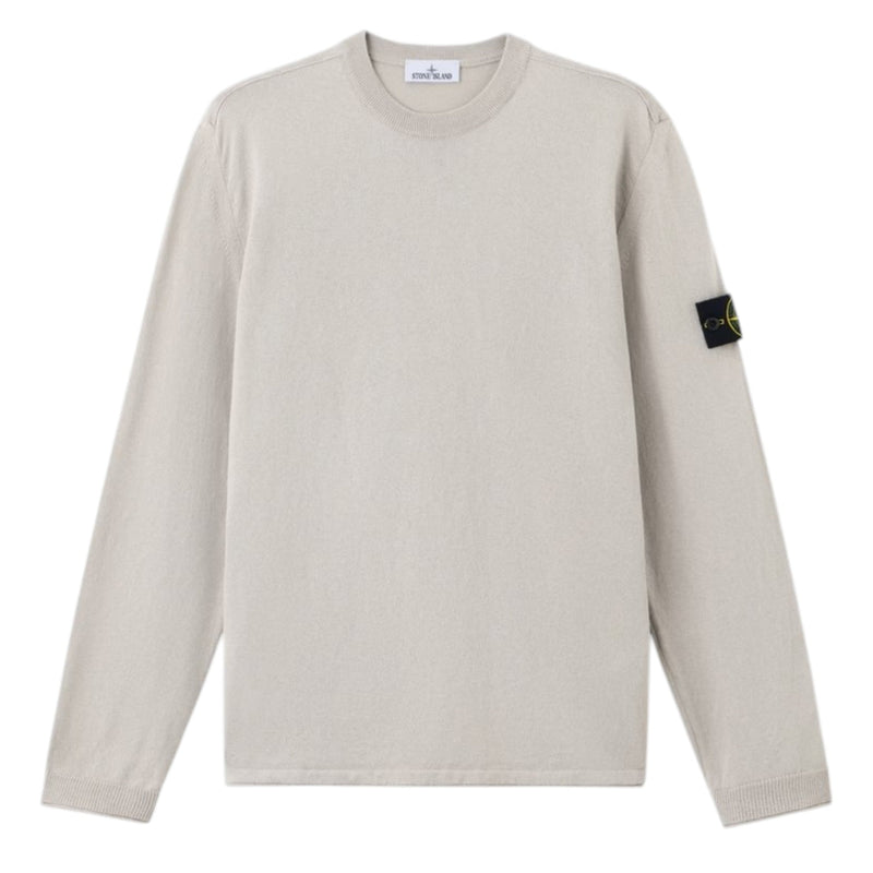 Stone Island Light Raw Hand Organic Pearl Grey Sweatshirt