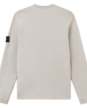 Stone Island Light Raw Hand Organic Pearl Grey Sweatshirt