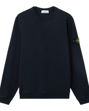 Stone Island Malfile Fleece Old Effect Navy Sweatshirt