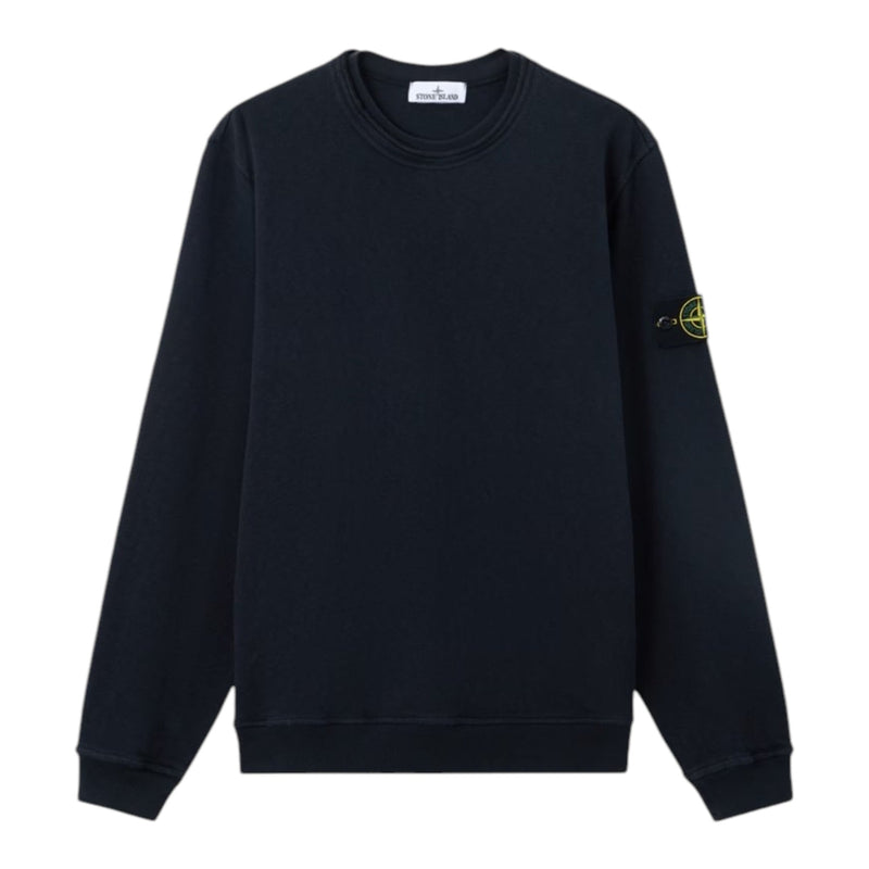 Stone Island Malfile Fleece Old Effect Navy Sweatshirt
