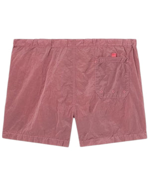 Stone Island Crinkled Nylon Geranium Pink Swim Shorts