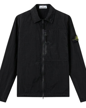Stone Island Nylon Metal Zip-Up Black OVershirt