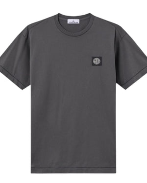 Stone Island Compass Patch Logo Lead Grey T-shirt
