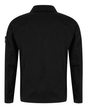 Stone Island Raso Cotton Black Overhsirt