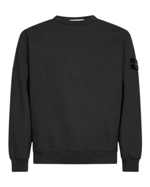 Stone Island Brushed Organic Cotton Lead Grey Sweatshirt