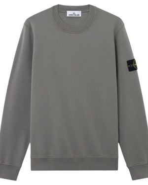 Stone Island Organic Cotton Charcoal Grey Sweatshirt