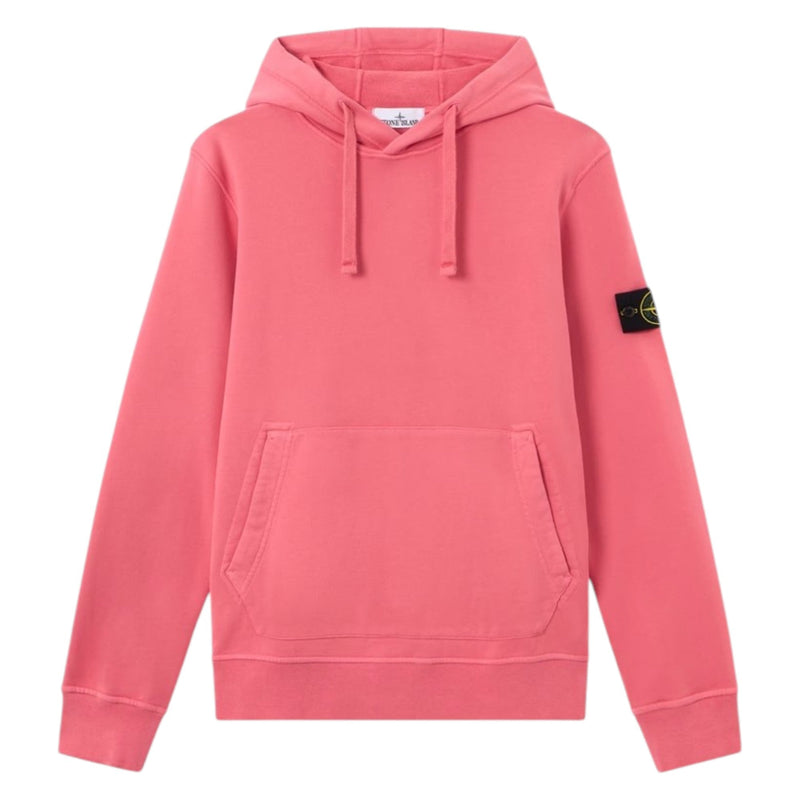 Stone Island Organic Cotton Geranium Pink Hoodie