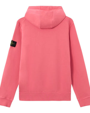 Stone Island Organic Cotton Geranium Pink Hoodie