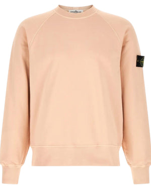 Stone Island Organic Cotton Pale Pink Peach Sweatshirt