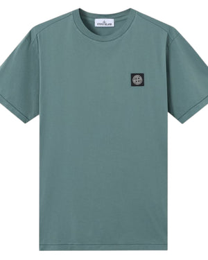Stone Island Compass Patch Logo Ocean Green T-shirt