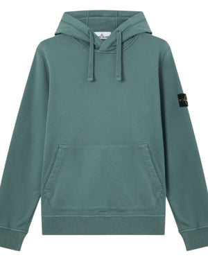 Stone Island Organic Cotton Ocean Green Hoodie