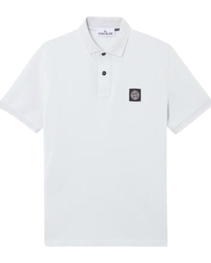 Stone Island Organic Cotton Elastane Pique Sky Blue Polo Shirt