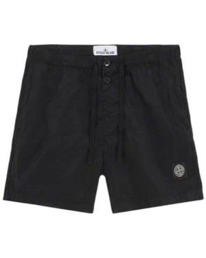 Stone Island Nylon Black Shorts