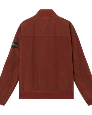Stone Island Orange Nylon Metal Bomber Jacket
