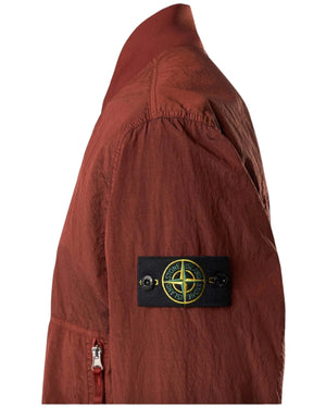 Stone Island Orange Nylon Metal Bomber Jacket