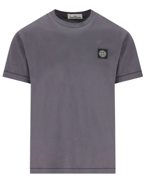 Stone Island Compass Patch Logo Dark Charcoal Grey T-shirt