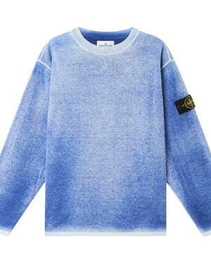 Stone Island Raw Hand Light Organic Marine Blue Sweatshirt