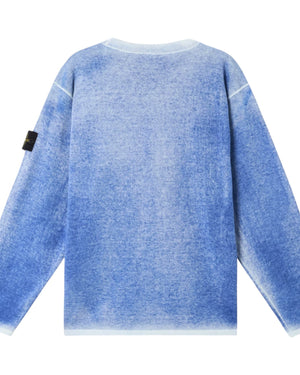 Stone Island Raw Hand Light Organic Marine Blue Sweatshirt