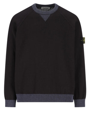 Stone Island Raw Hand Organic Navy Sweatshirt