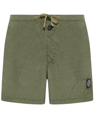 Stone Island Nylon Metal Military Green Shorts