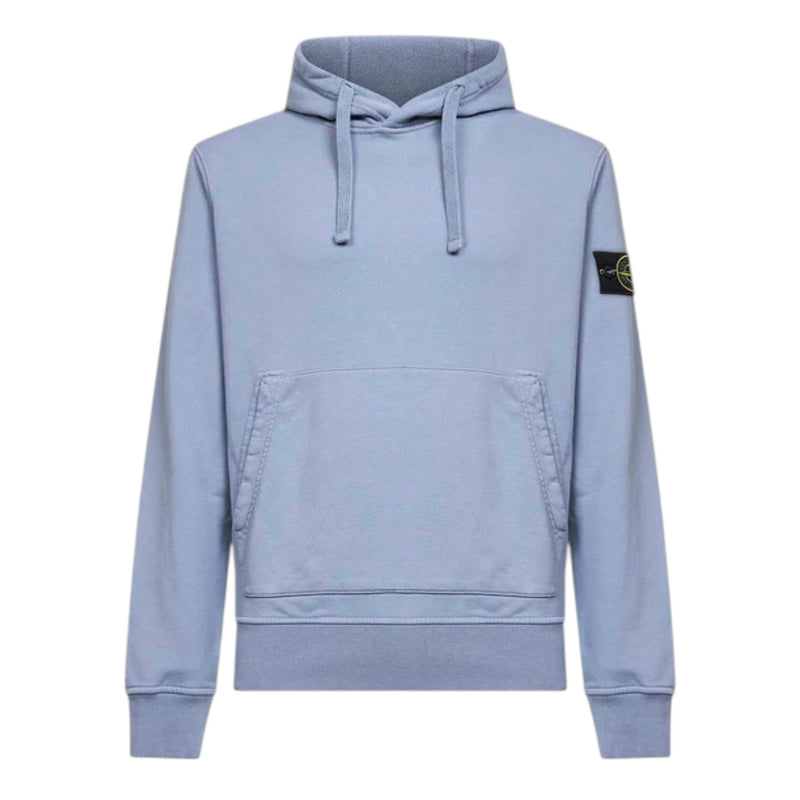 Stone Island Organic Avio Blue Hoodie